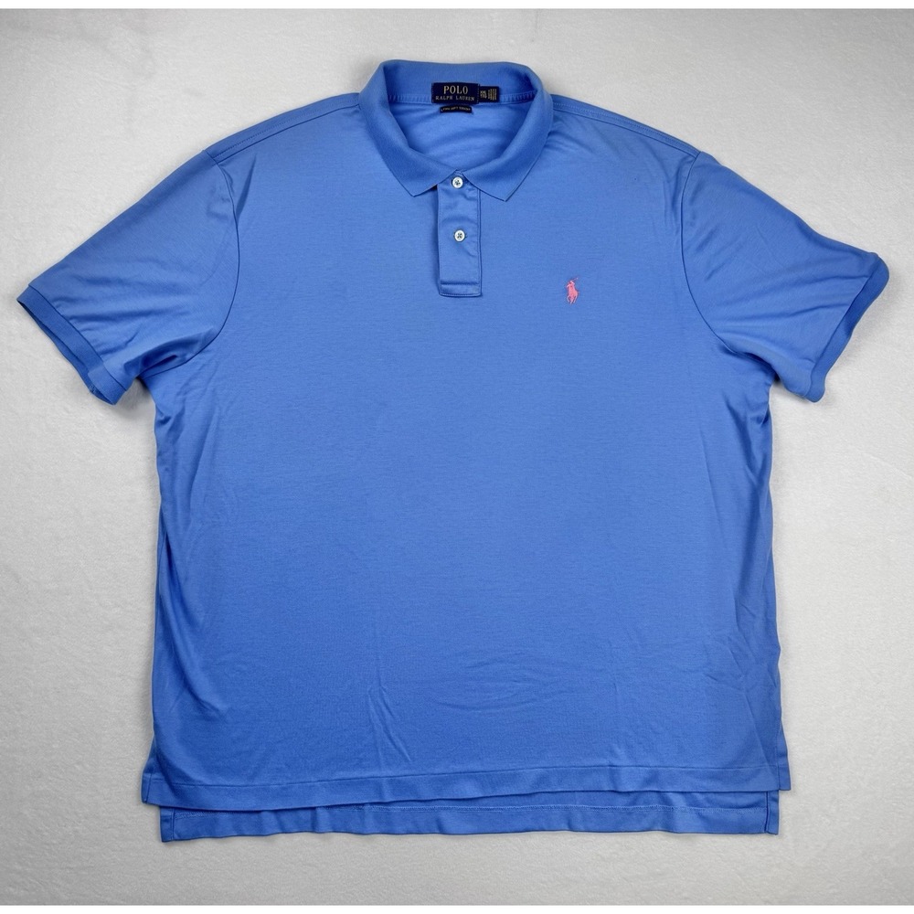Polo Ralph Lauren Pima Soft Touch Polo Shirt Blue Size XXL